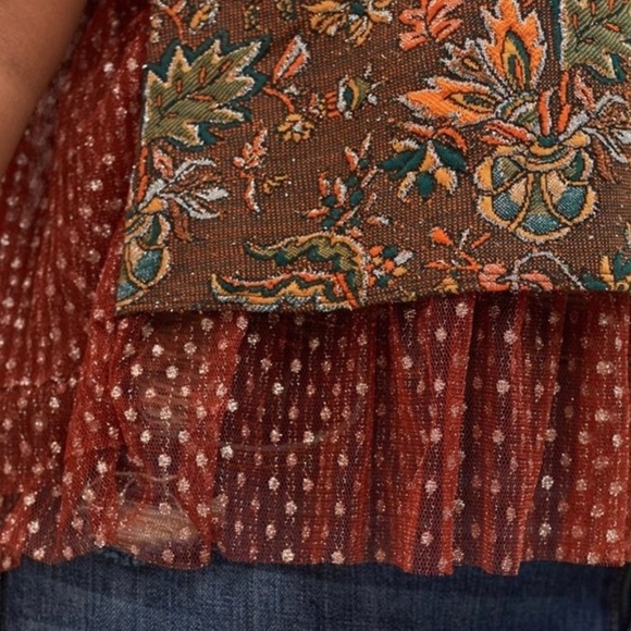 Anthropologie Eva Franco “Brown Motif” sleeveless top. NWT - Picture 4 of 9